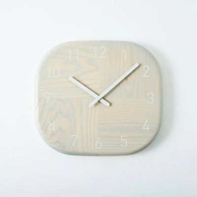 Jikaku Japanese Hagi clock with traditional square design, handcrafted elegance, perfect for minimalist home decor.