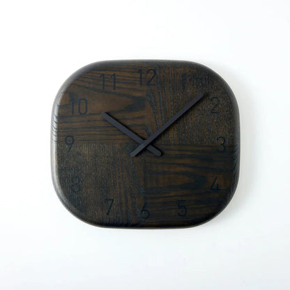 Jikaku Japanese Hagi clock with traditional square design, handcrafted elegance, perfect for minimalist home decor.
