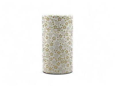 Washi paper Japanese tea canister, chazutsu for loose leaf tea storage, made in Japan.