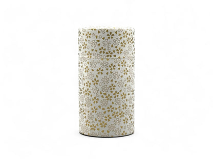 Washi paper Japanese tea canister, chazutsu for loose leaf tea storage, made in Japan.