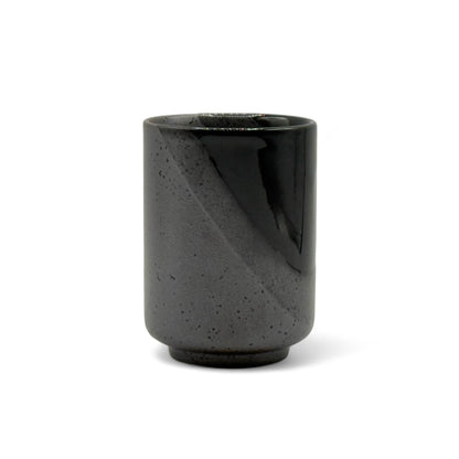 Handcrafted Shigaraki-yaki Yunomi Japanese teacup with traditional glaze, perfect for daily tea rituals.