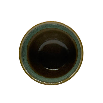 Handcrafted Mino-yaki Yunomi Japanese Sencha teacup with traditional glaze, perfect for daily tea rituals.