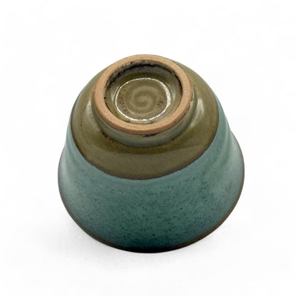Handcrafted Mino-yaki Yunomi Japanese Sencha teacup with traditional glaze, perfect for daily tea rituals.