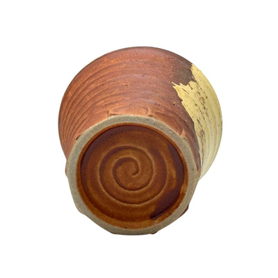 Handcrafted Mino-yaki Yunomi Japanese teacup with traditional glaze, perfect for daily tea rituals.