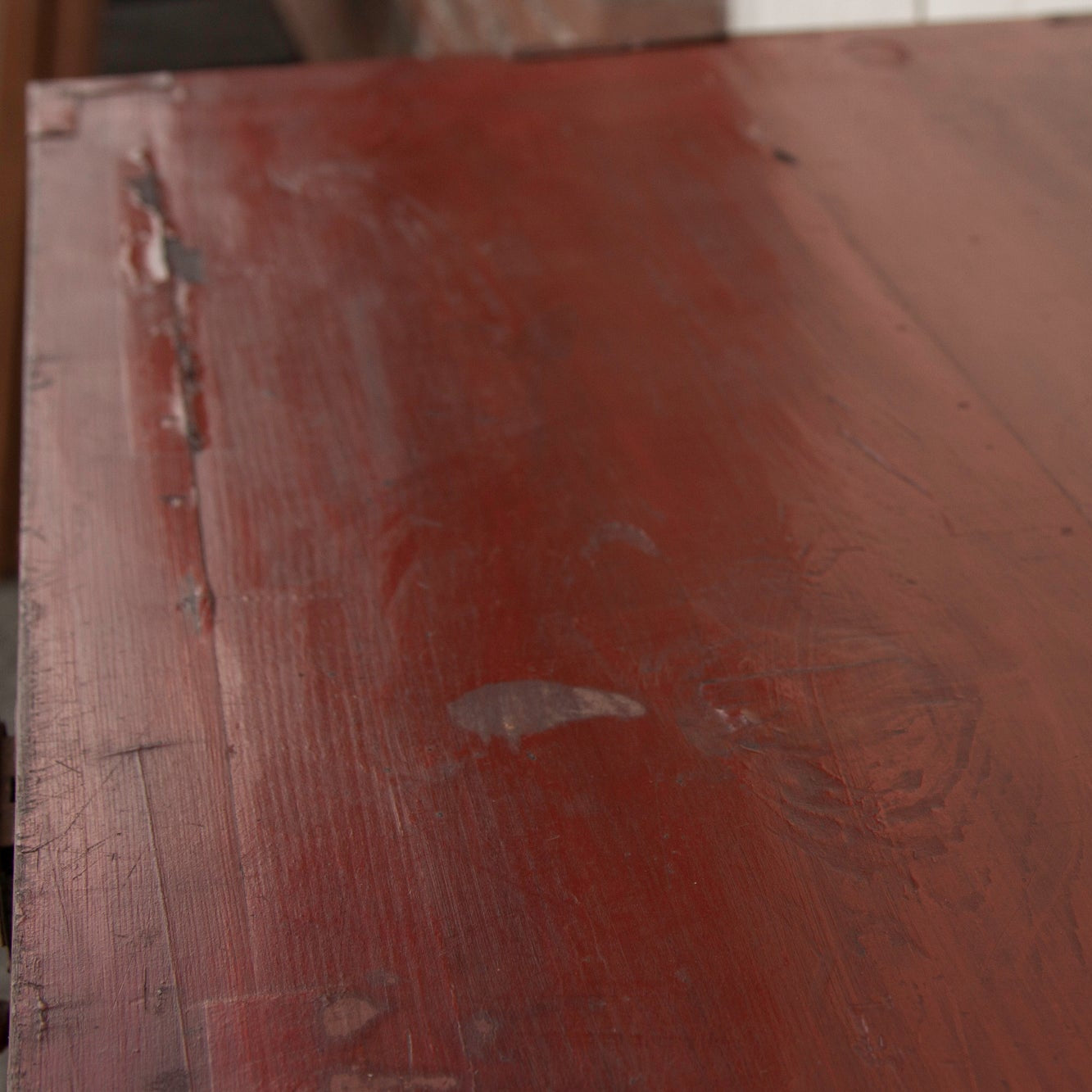Koga antique Japanese painted tansu dresser with hand-painted details, traditional design, and vintage wood craftsmanship.