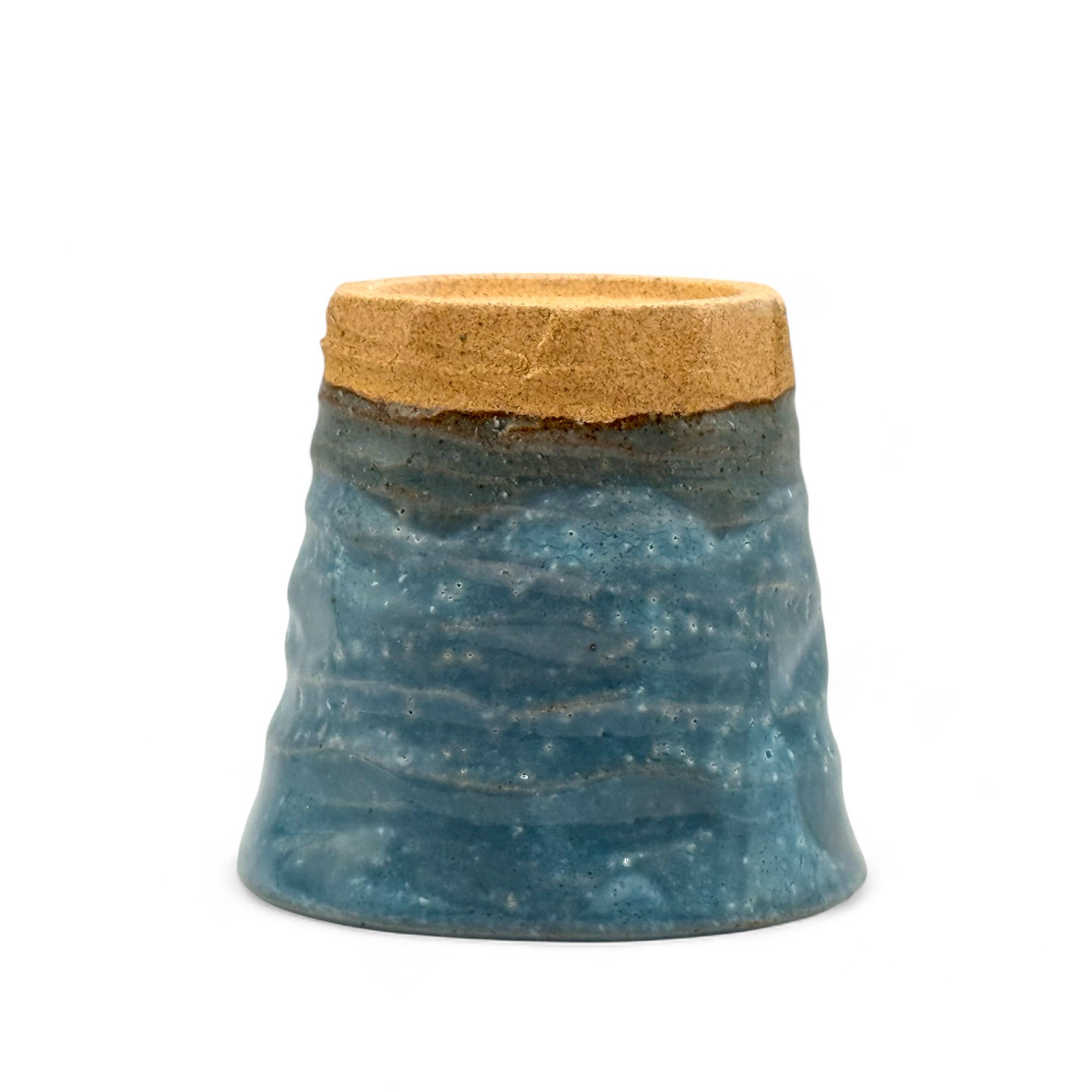 Handcrafted Mino-yaki Yunomi Japanese teacup with traditional glaze, perfect for daily tea rituals.
