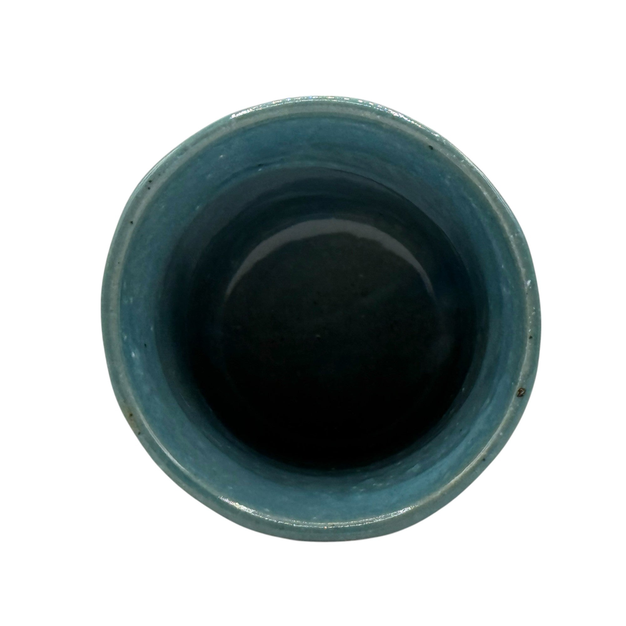Handcrafted Mino-yaki Yunomi Japanese teacup with traditional glaze, perfect for daily tea rituals.
