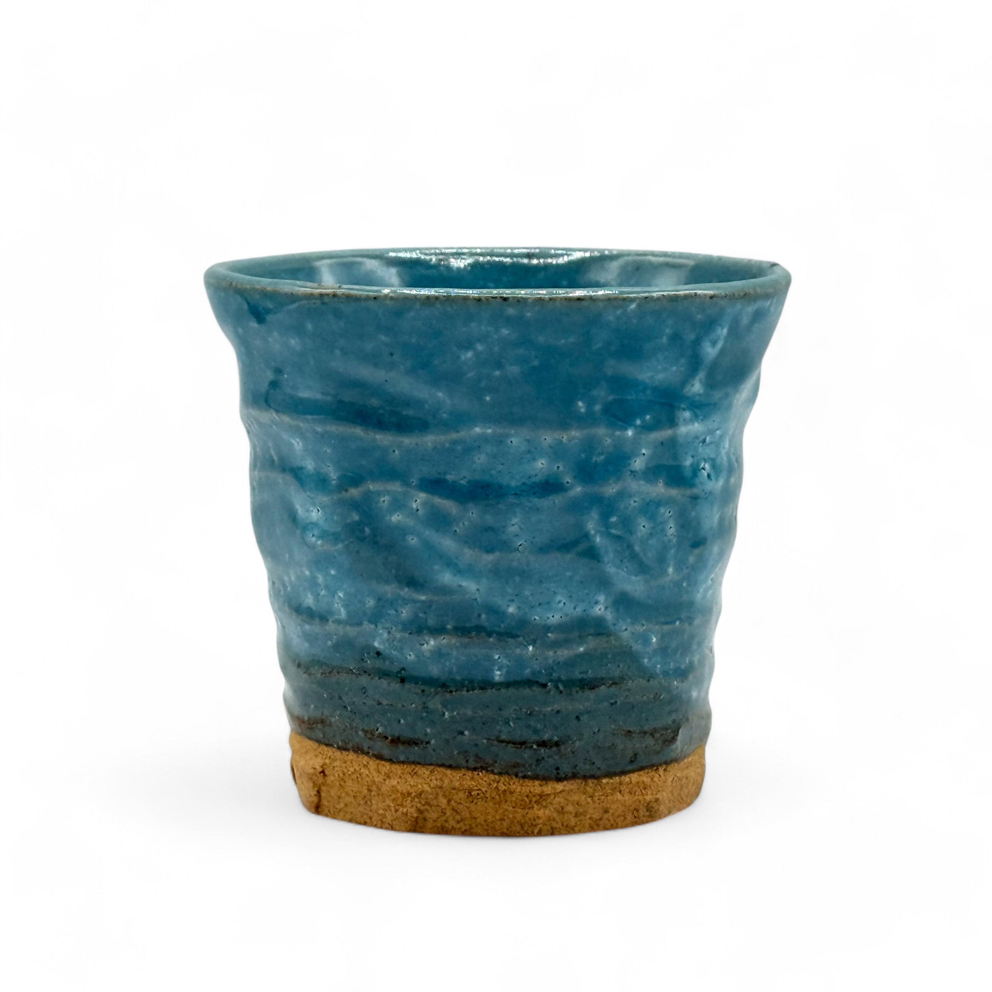 Handcrafted Mino-yaki Yunomi Japanese teacup with traditional glaze, perfect for daily tea rituals.