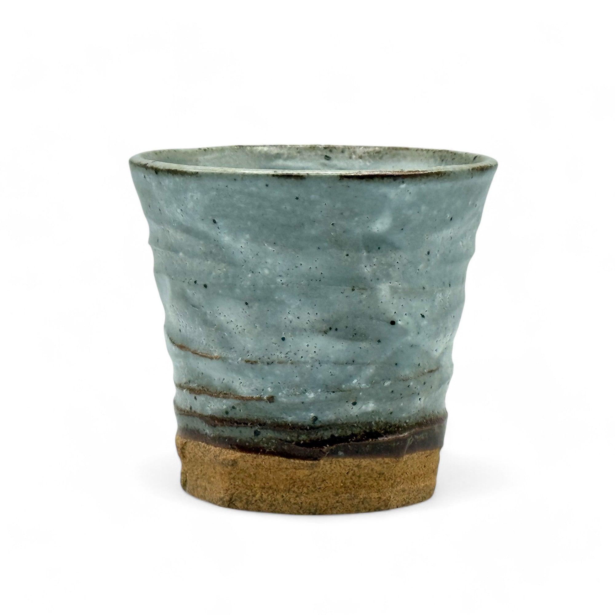 Handcrafted Mino-yaki Yunomi Japanese teacup with traditional glaze, perfect for daily tea rituals.