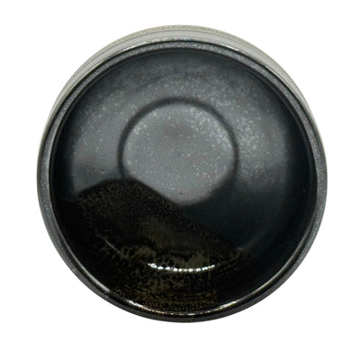 Kokuyu Urushi black chawan Japanese matcha bowl handcrafted Mino-yaki tea bowl from Japan.