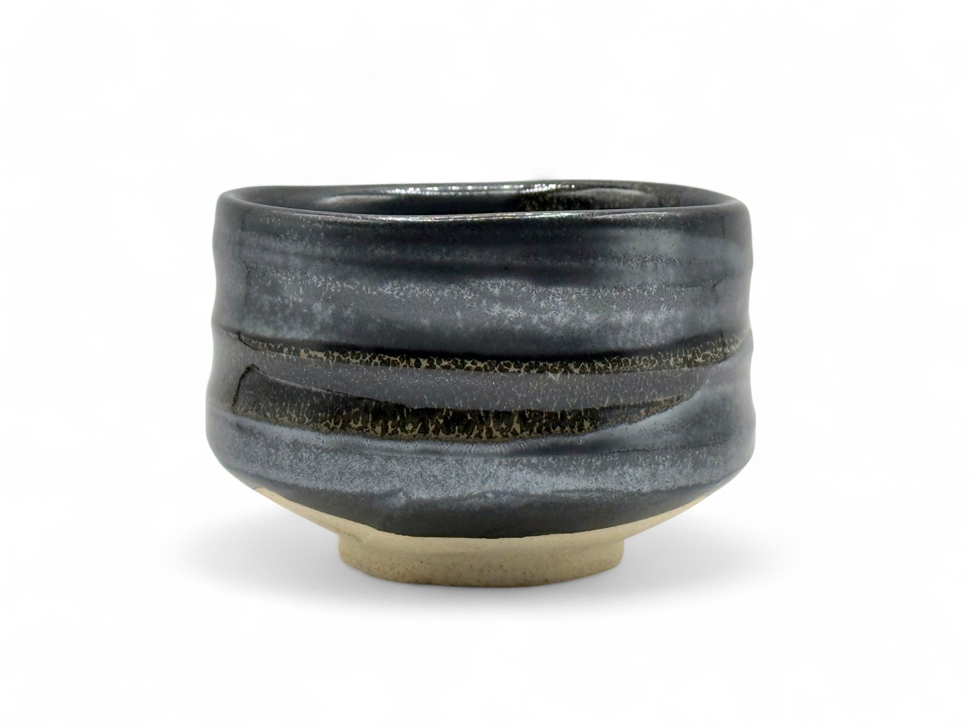 Kokuyu Urushi black chawan Japanese matcha bowl handcrafted Mino-yaki tea bowl from Japan.