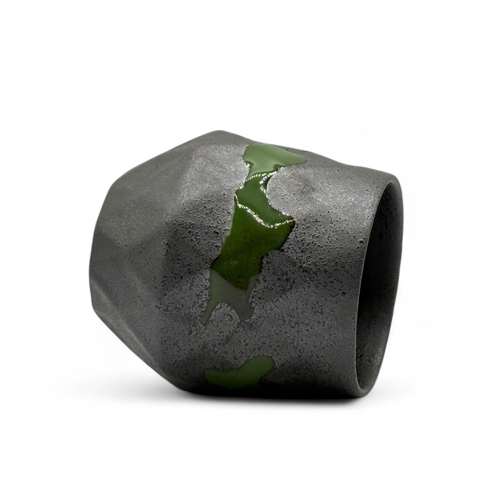 Handcrafted Mino-yaki Yunomi Japanese teacup with traditional glaze, perfect for daily tea rituals.