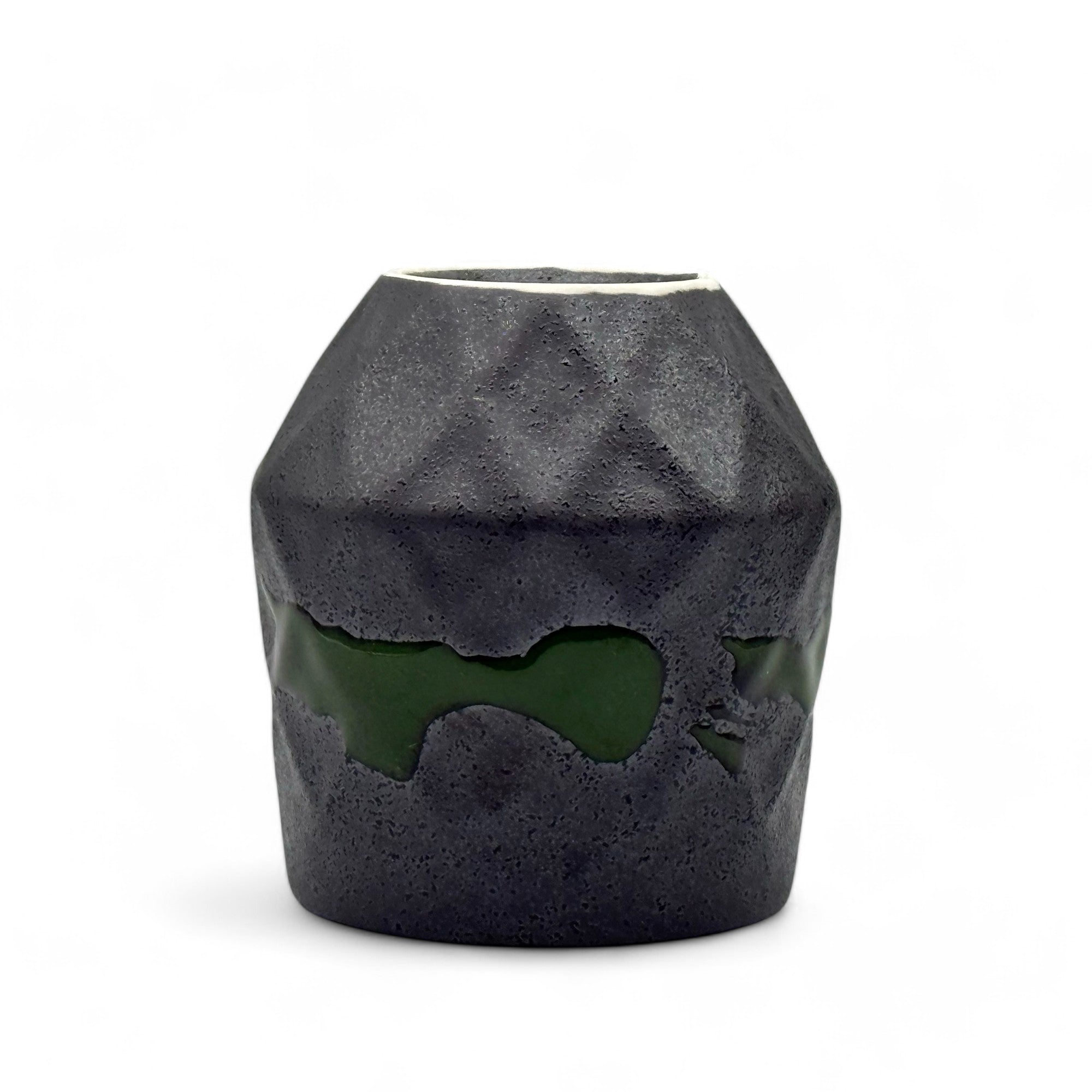 Handcrafted Mino-yaki Yunomi Japanese teacup with traditional glaze, perfect for daily tea rituals.