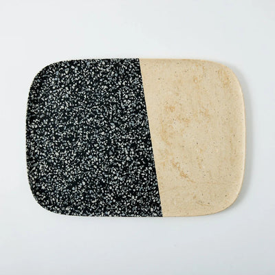 Large Japanese square tray for serving, minimalist and elegant design.