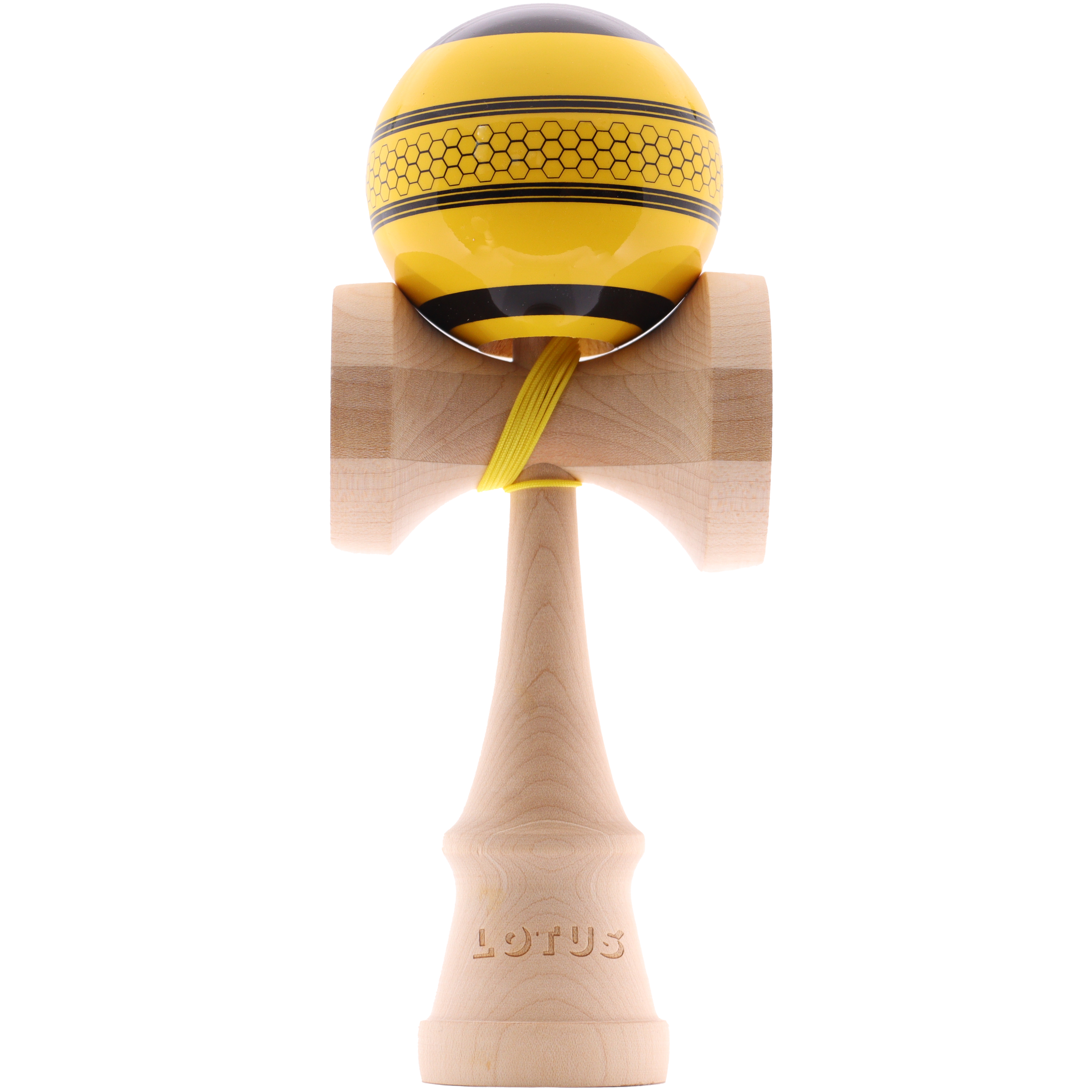 Lotus Sting Kendama made of natural beech wood – premium Japanese skill toy for balance tricks and freestyle play.