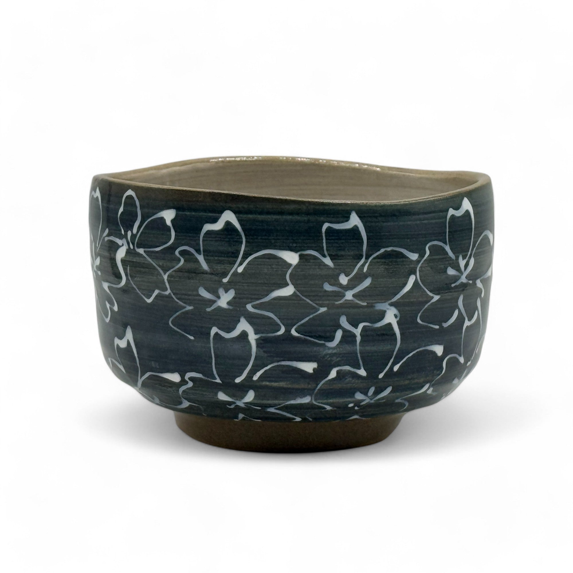 Handcrafted Japanese matcha bowl chawan for traditional tea ceremony, ideal for whisking and serving matcha green tea.