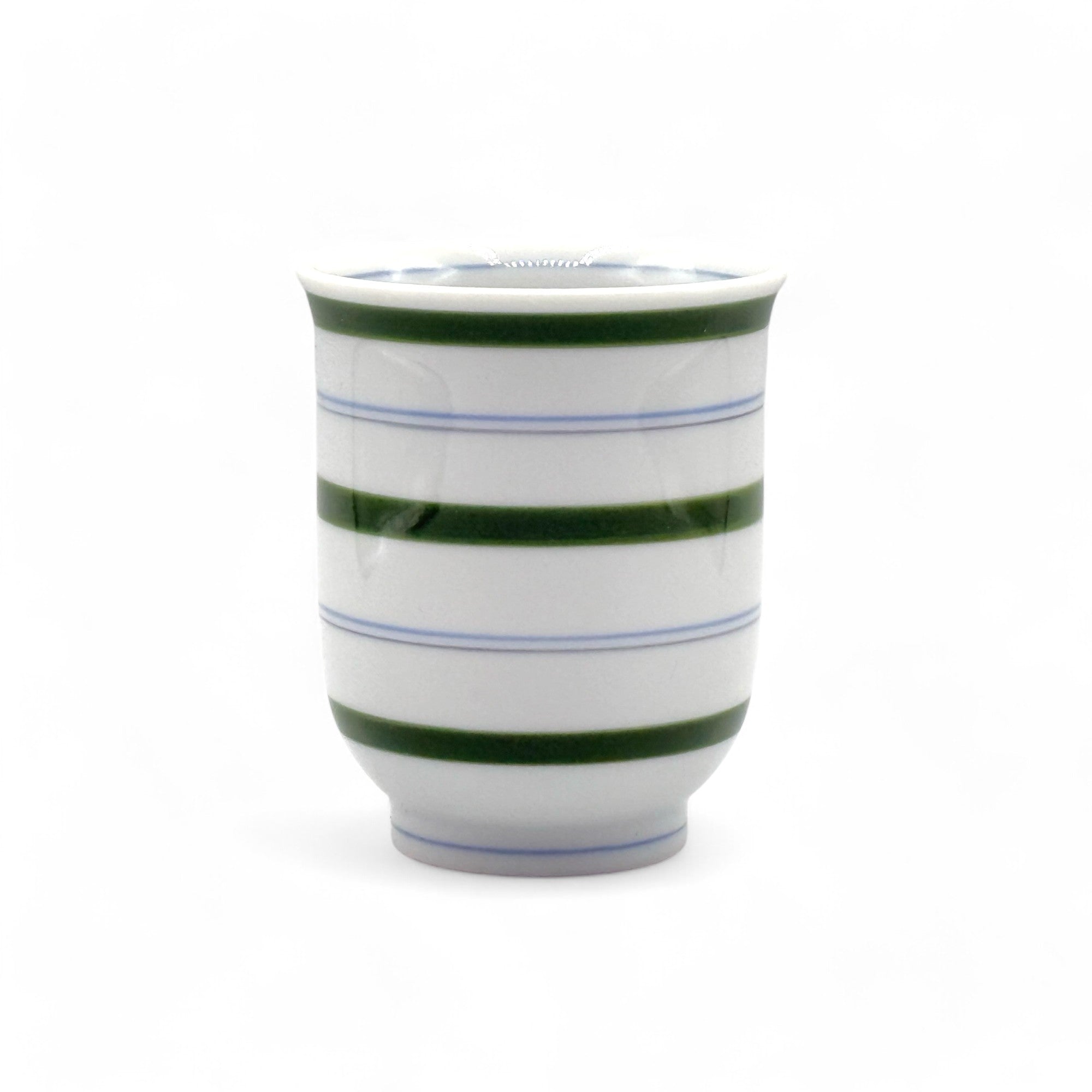Handcrafted Hasami-yaki Yunomi Japanese teacup with traditional glaze, perfect for daily tea rituals.