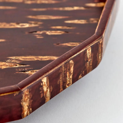 Mokuroku 12-sided Japanese wooden wall clock made of cherry wood with minimalist design and brass hands, handcrafted in Japan.