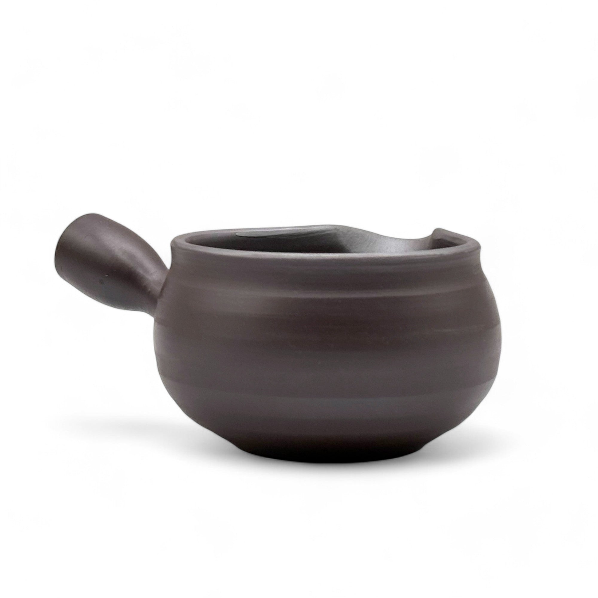 Muji Banko-yaki Black Yuzamashi Japanese ceramic water cooler for green tea brewing and traditional tea ceremony.