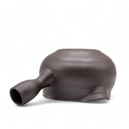 Muji Banko-yaki Black Yuzamashi Japanese ceramic water cooler for green tea brewing and traditional tea ceremony.