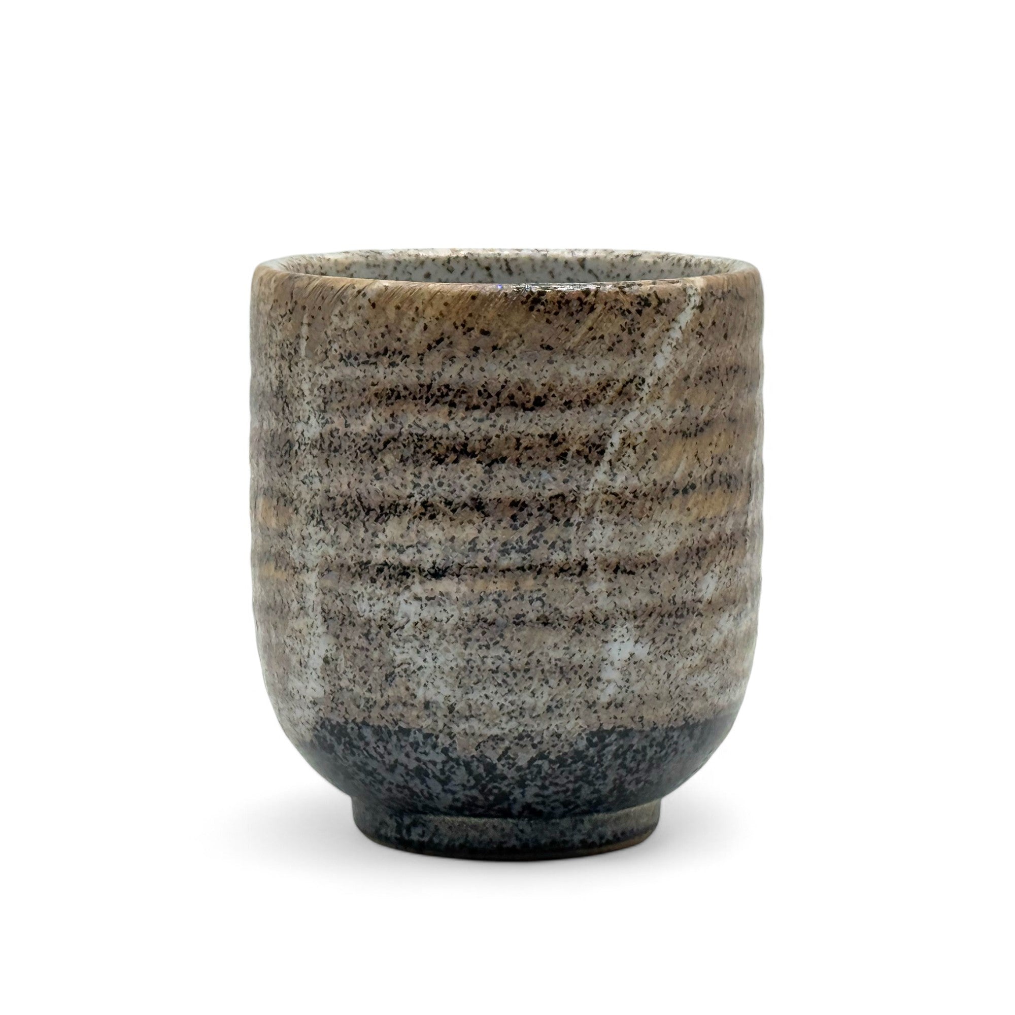 Handcrafted Mino-yaki Yunomi Japanese teacup with traditional glaze, perfect for daily tea rituals.