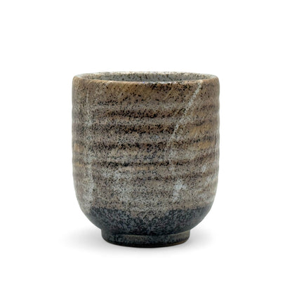 Handcrafted Mino-yaki Yunomi Japanese teacup with traditional glaze, perfect for daily tea rituals.