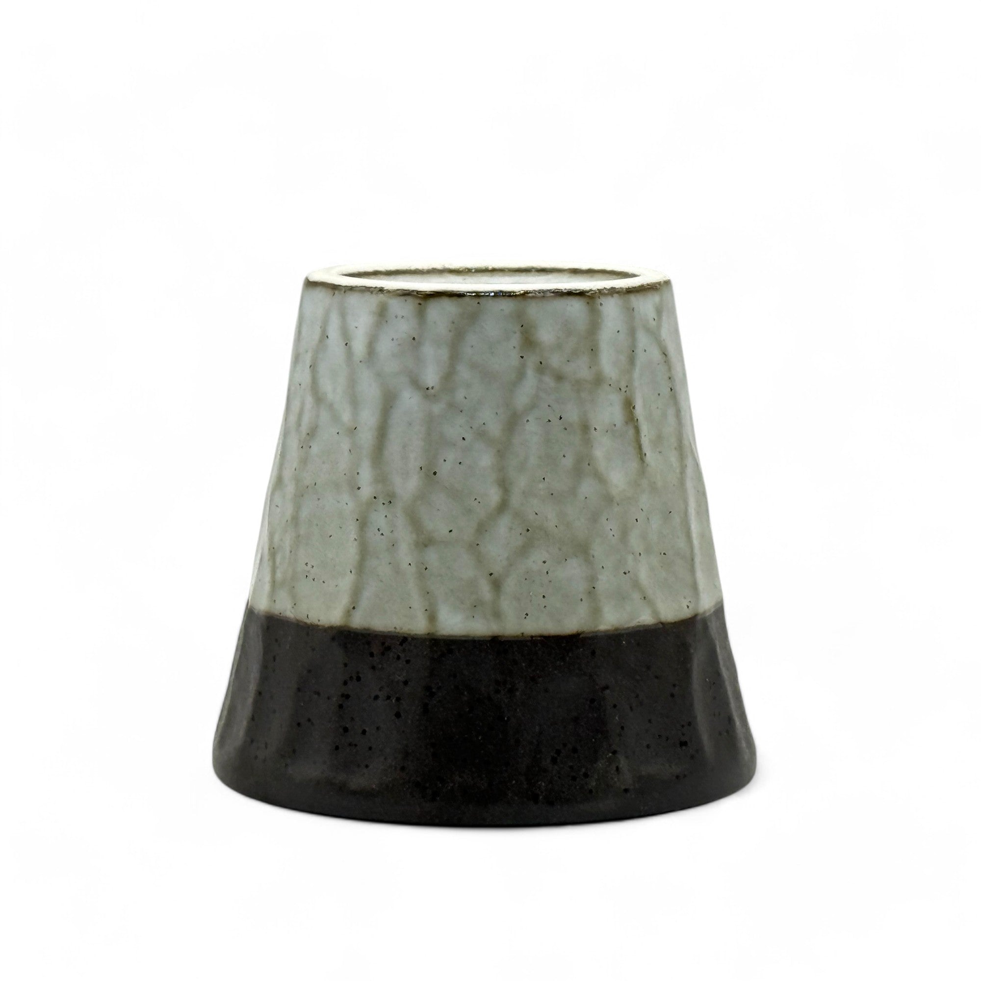 Handcrafted Mino-yaki Yunomi Japanese teacup with traditional glaze, perfect for daily tea rituals.