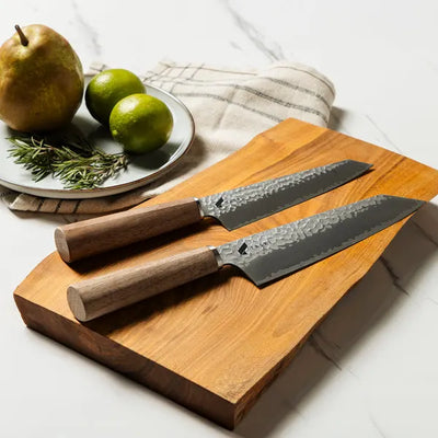 Premium 6-inch Kiritsuke petty knife, sharp Japanese chef knife for precision cutting, slicing, and kitchen prep.
