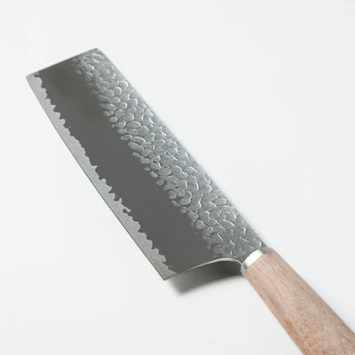 Premium 7-inch Nakiri knife, Japanese VG10 steel vegetable chef knife, handmade in Seki Japan.