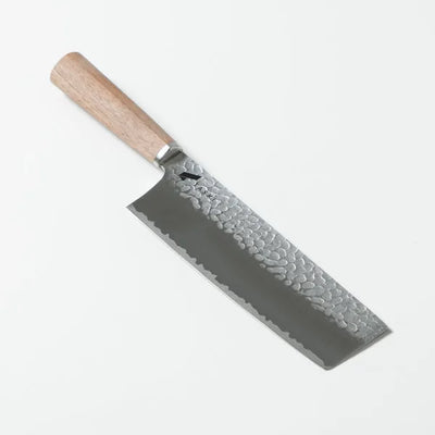 Premium 7-inch Nakiri knife, Japanese VG10 steel vegetable chef knife, handmade in Seki Japan.