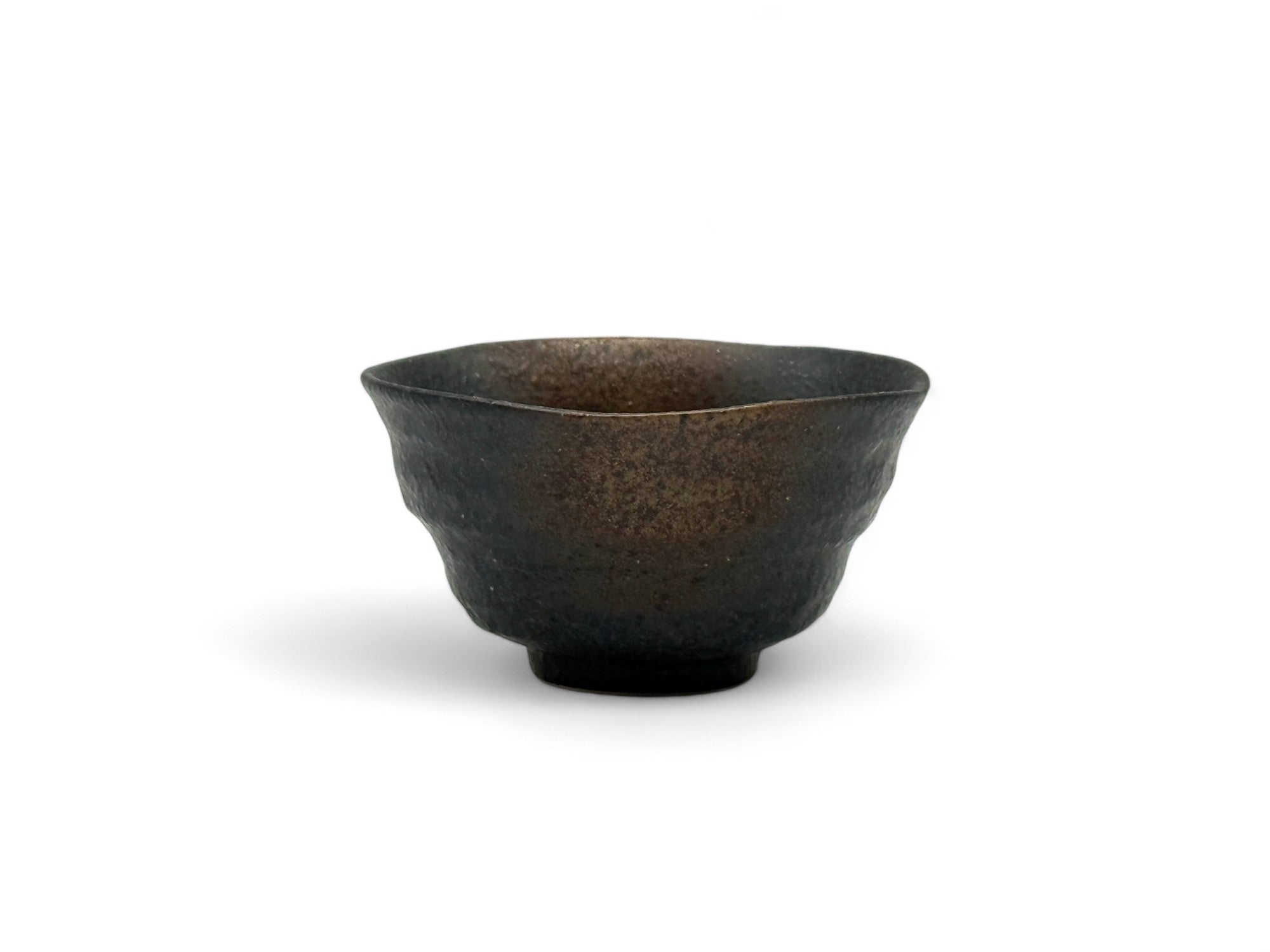 Handcrafted Bizen-yaki Yunomi Japanese Sencha teacup with traditional glaze, perfect for daily tea rituals.