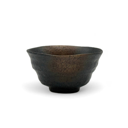 Handcrafted Bizen-yaki Yunomi Japanese Sencha teacup with traditional glaze, perfect for daily tea rituals.