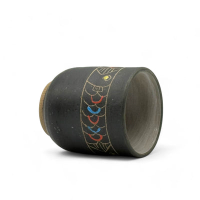 Handcrafted Mino-yaki Yunomi Japanese teacup with traditional glaze, perfect for daily tea rituals.
