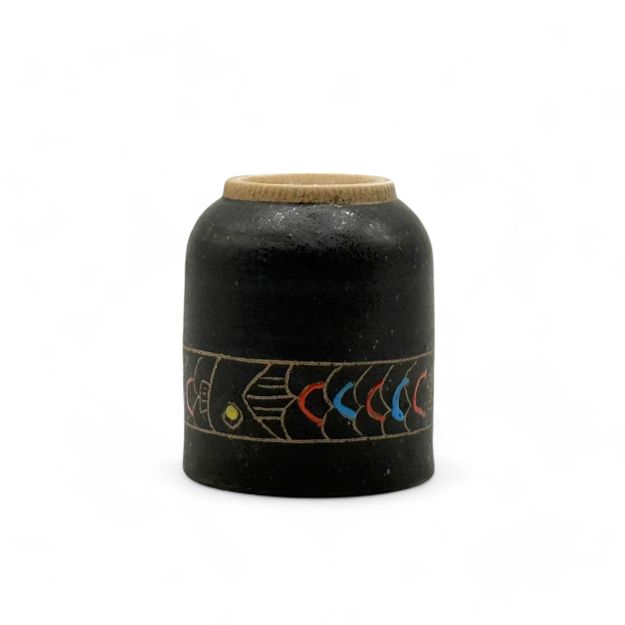 Handcrafted Mino-yaki Yunomi Japanese teacup with traditional glaze, perfect for daily tea rituals.