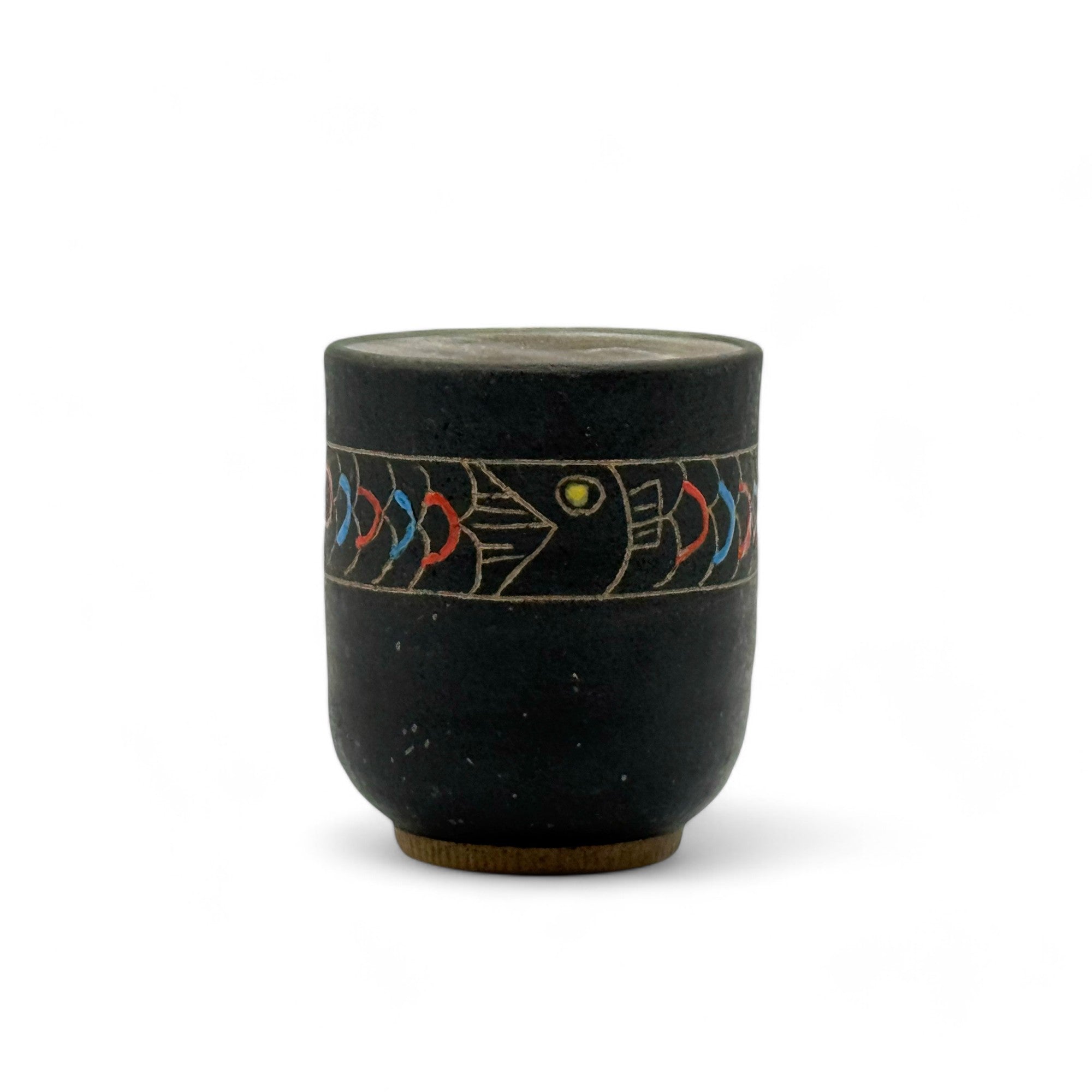 Handcrafted Mino-yaki Yunomi Japanese teacup with traditional glaze, perfect for daily tea rituals.