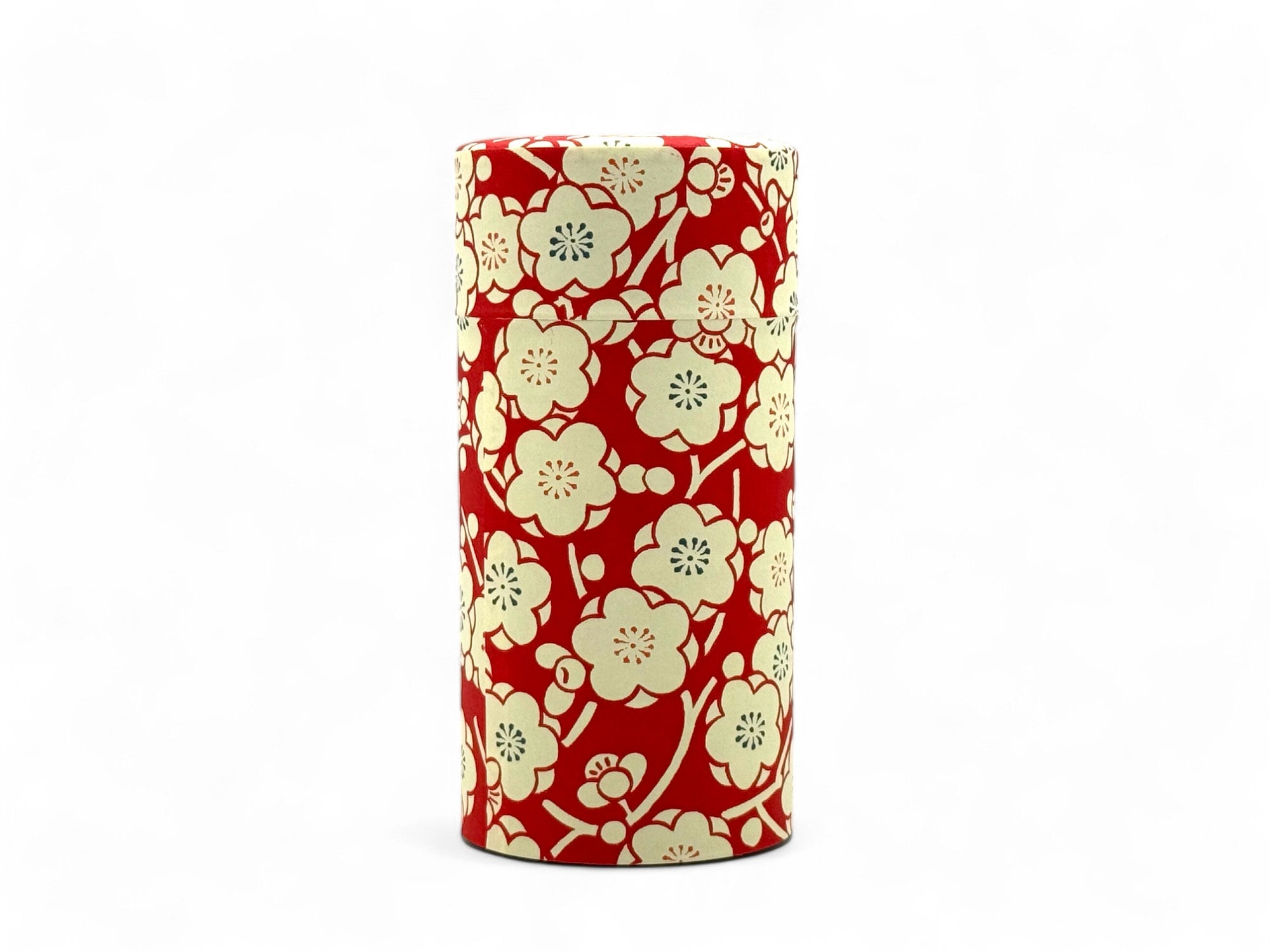 Washi paper Japanese tea canister, chazutsu for loose leaf tea storage, made in Japan.