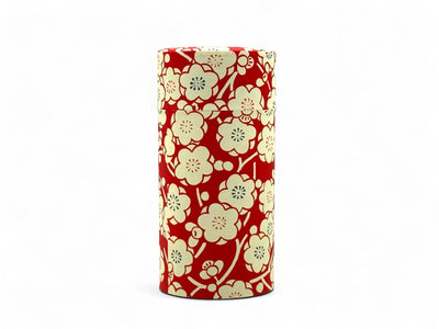 Washi paper Japanese tea canister, chazutsu for loose leaf tea storage, made in Japan.