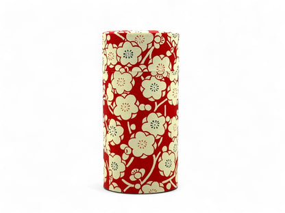 Washi paper Japanese tea canister, chazutsu for loose leaf tea storage, made in Japan.