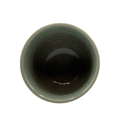Handcrafted Mino-yaki Yunomi Japanese Sencha teacup with traditional glaze, perfect for daily tea rituals.