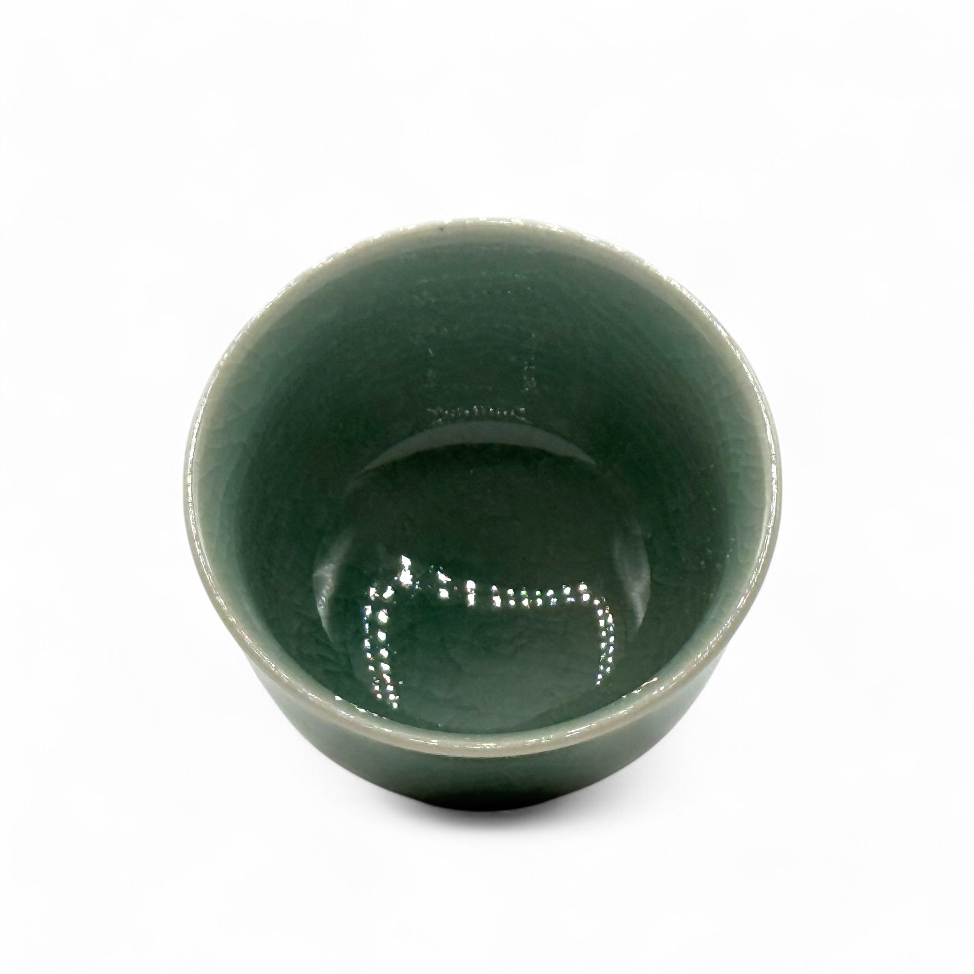 Handcrafted Mino-yaki Yunomi Japanese Sencha teacup with traditional glaze, perfect for daily tea rituals.