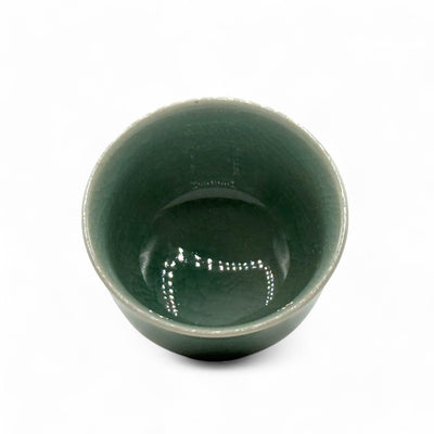 Handcrafted Mino-yaki Yunomi Japanese Sencha teacup with traditional glaze, perfect for daily tea rituals.