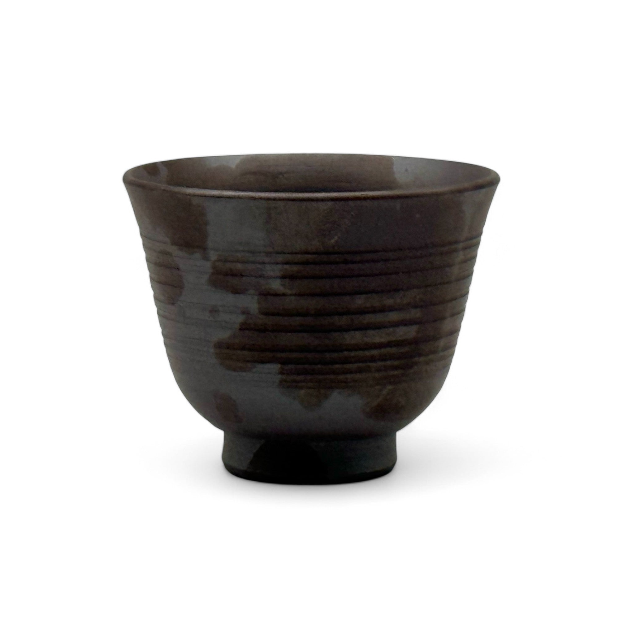 Handcrafted Mino-yaki Yunomi Japanese Sencha teacup with traditional glaze, perfect for daily tea rituals.
