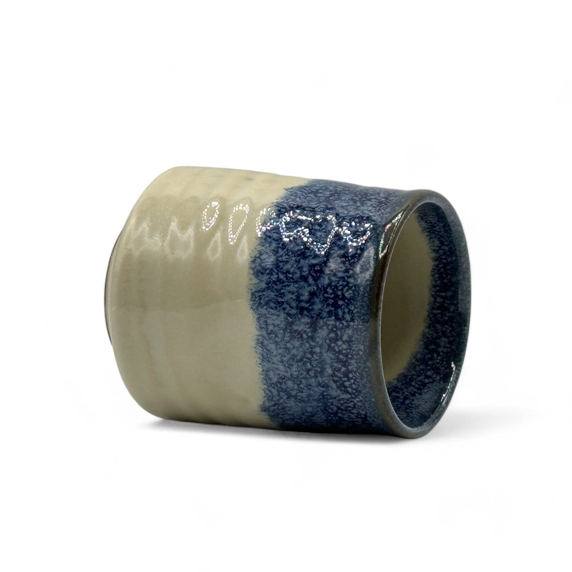 Handcrafted Mino-yaki Yunomi Japanese teacup with traditional glaze, perfect for daily tea rituals.