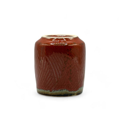Handcrafted Mino-yaki Yunomi Japanese teacup with traditional glaze, perfect for daily tea rituals.