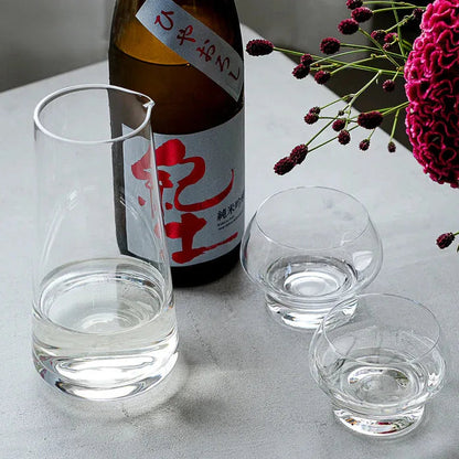 Handcrafted Sumi Edo Glass Japanese Sake Set showcasing traditional elegance and refined craftsmanship.