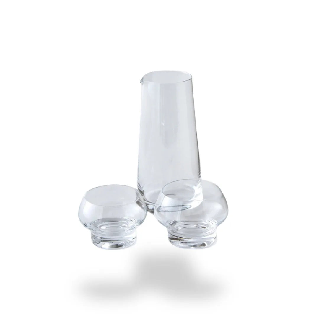Handcrafted Sumi Edo Glass Japanese Sake Set showcasing traditional elegance and refined craftsmanship.