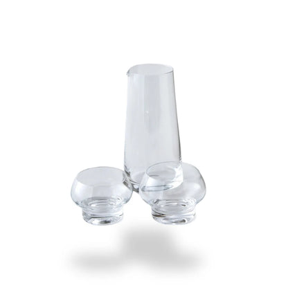 Handcrafted Sumi Edo Glass Japanese Sake Set showcasing traditional elegance and refined craftsmanship.