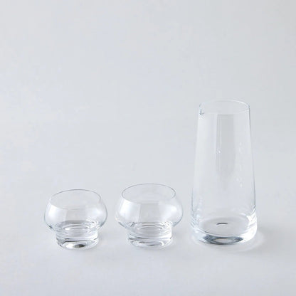 Handcrafted Sumi Edo Glass Japanese Sake Set showcasing traditional elegance and refined craftsmanship.