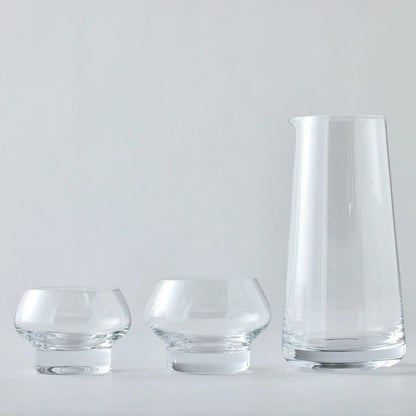 Handcrafted Sumi Edo Glass Japanese Sake Set showcasing traditional elegance and refined craftsmanship.