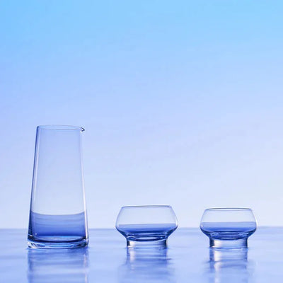 Handcrafted Sumi Edo Glass Japanese Sake Set showcasing traditional elegance and refined craftsmanship.